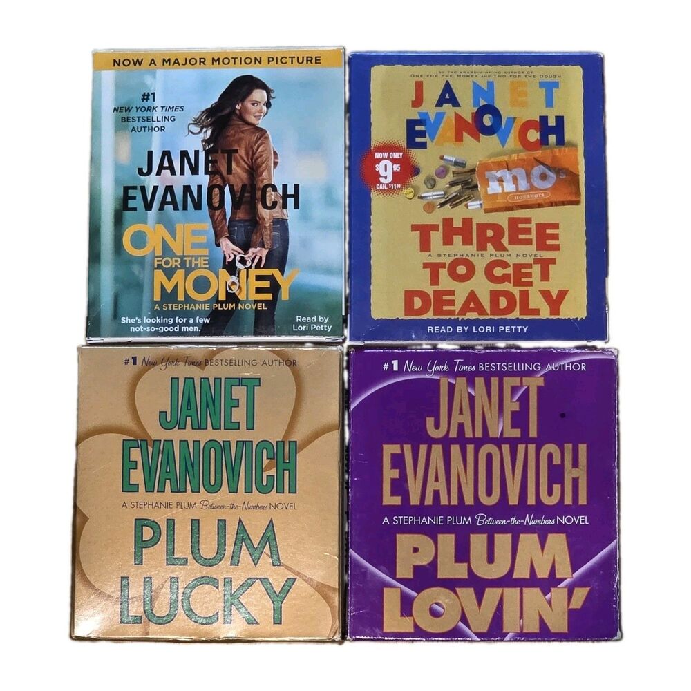 Lot of 4 Janet Evanovich Audiobook CDs Stephanie Plum Humorous Mystery Romance